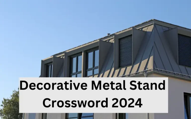 Decorative Metal Stand Crossword